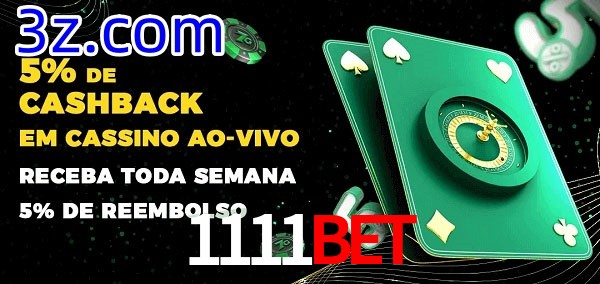 Promoções do cassino ao Vivo 1111BET